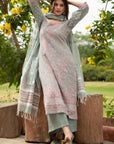 Organic Cotton Woven Cotton Suit with Palazzo For Summer