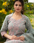 ORGANIC COTTON WOVEN DRESS MATERIAL WITH DUPATTA