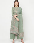 Safaa Women Organic Cotton Woven Design Unstitched Dress Material With Dupatta