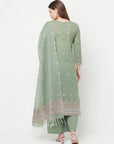 Safaa Women Organic Cotton Woven Design Unstitched Dress Material With Dupatta