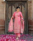 stunning pink cotton suit