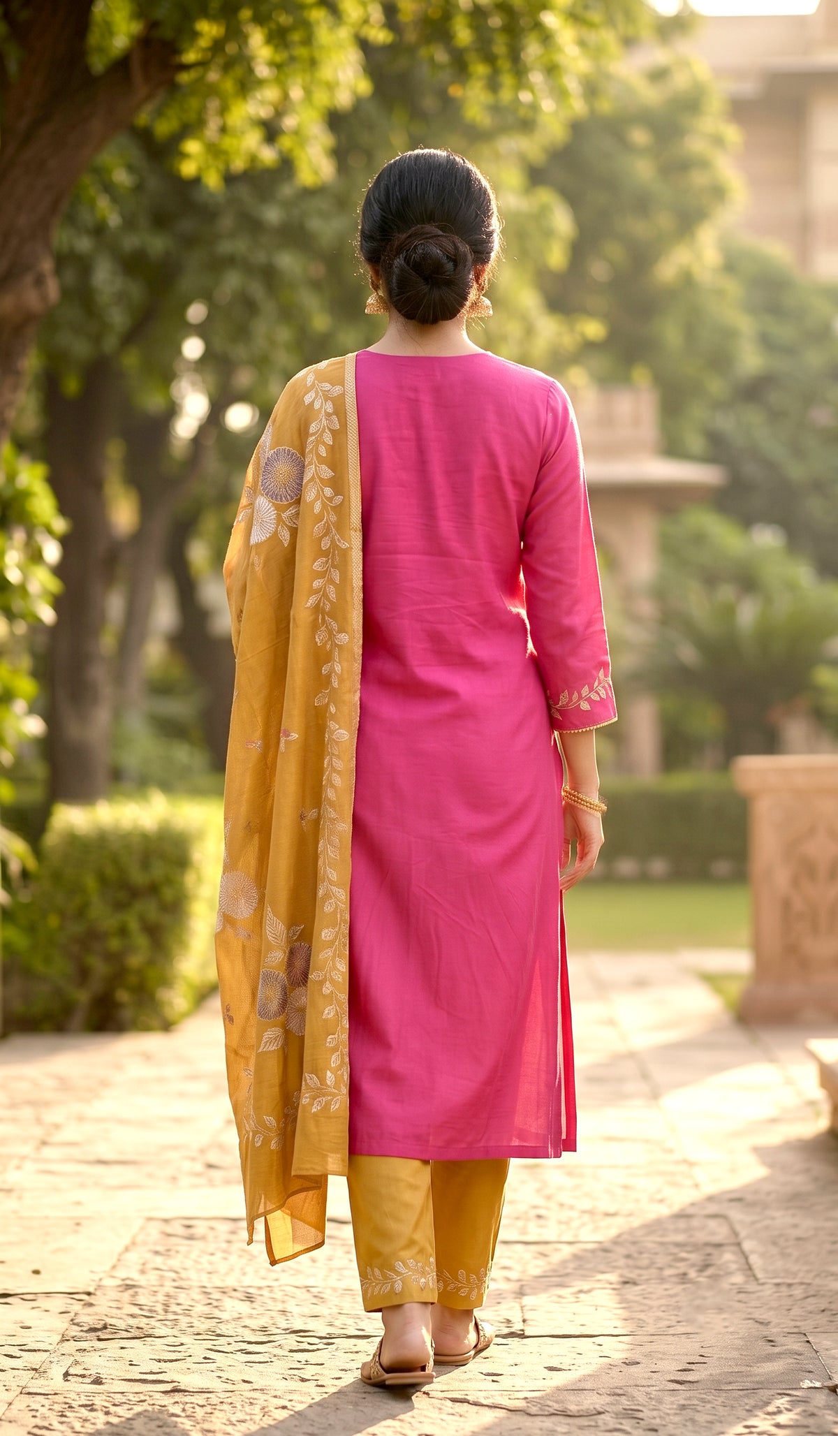 HOLDIT Arzoo 04 Women's Unstitched Viscose Suit Dress Material – Gajri Pink – view 2