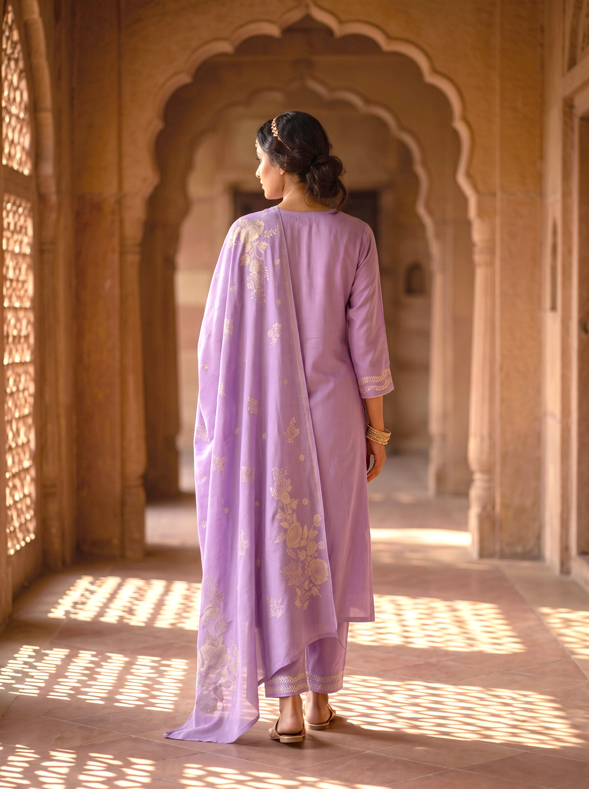 SAFAA Zaira 02 Women's Unstitched Woolen Suit Dress Material – Lavender – view 2