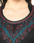 Acro Wool Black Dress Material with Stole