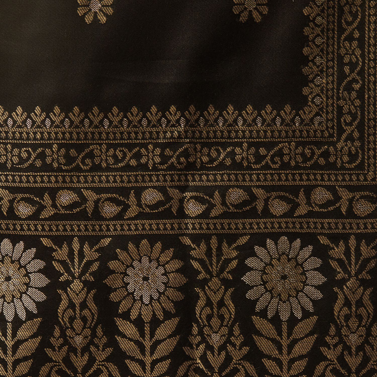 Acro Wool Black Dress Material with Stole
