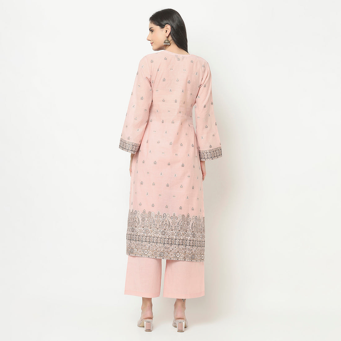 Organic Cotton Woven Design Unstitched Dress Material With Dupatta
