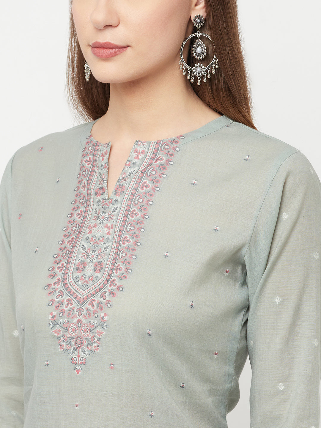 Safaa Women Organic Cotton Woven Design Unstitched Dress Material With Dupatta