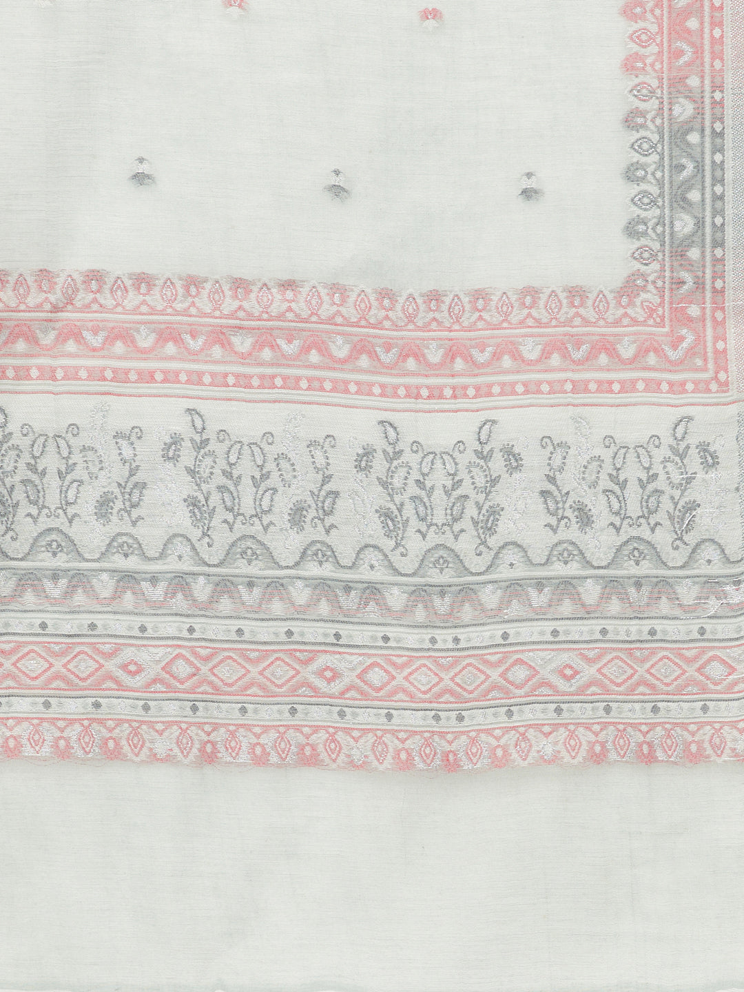Safaa Women Organic Cotton Woven Design Unstitched Dress Material With Dupatta