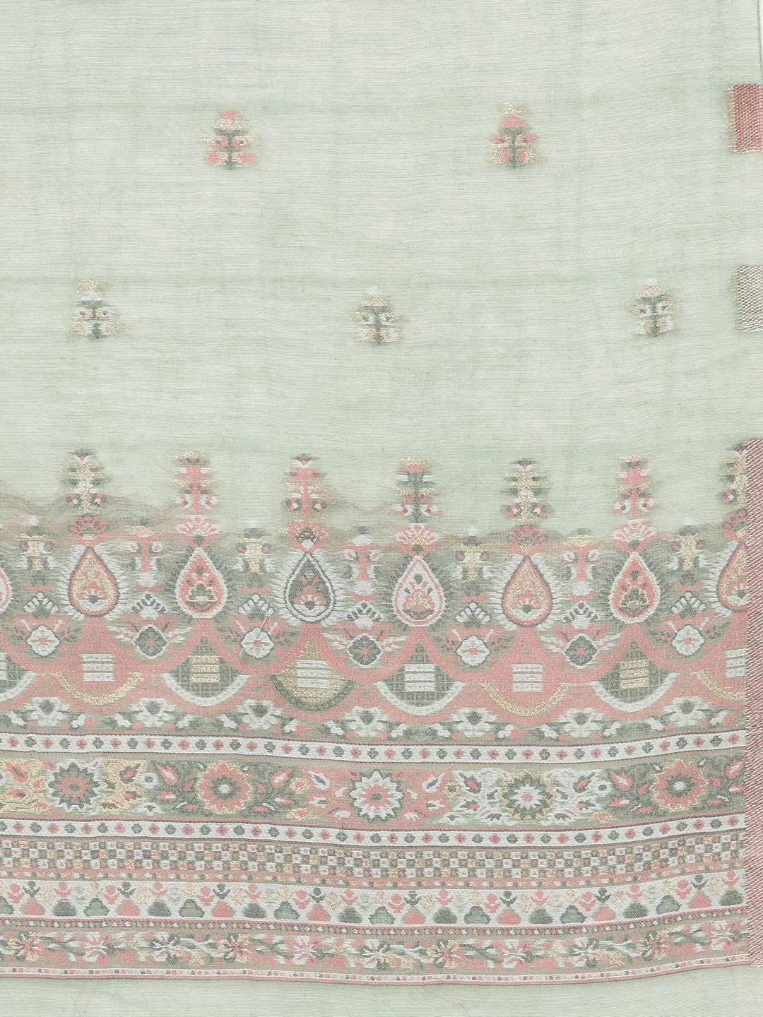 Safaa Women Organic Cotton Woven Design Unstitched Dress Material With Dupatta