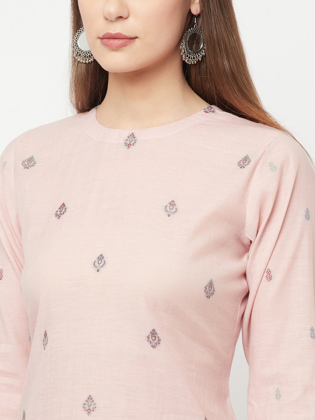 Safaa Women Organic Cotton Woven Design Unstitched Dress Material With Dupatta