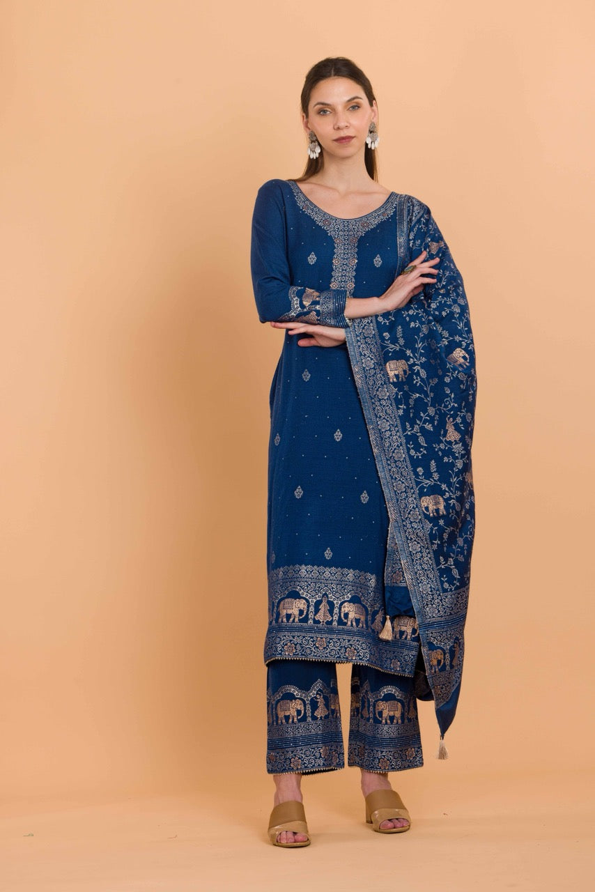 Aayat Air Force Color Winter Suit