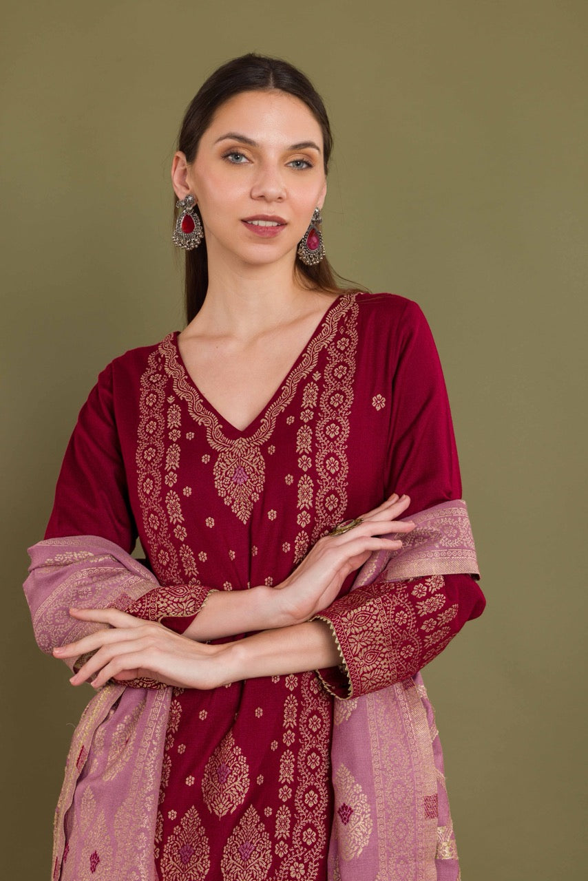 Dress Material With Stole