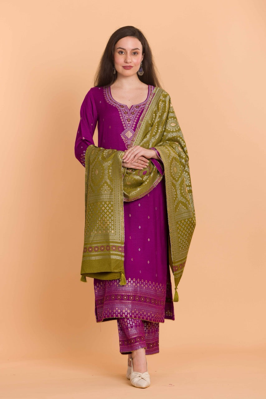 Dress Material With Stole