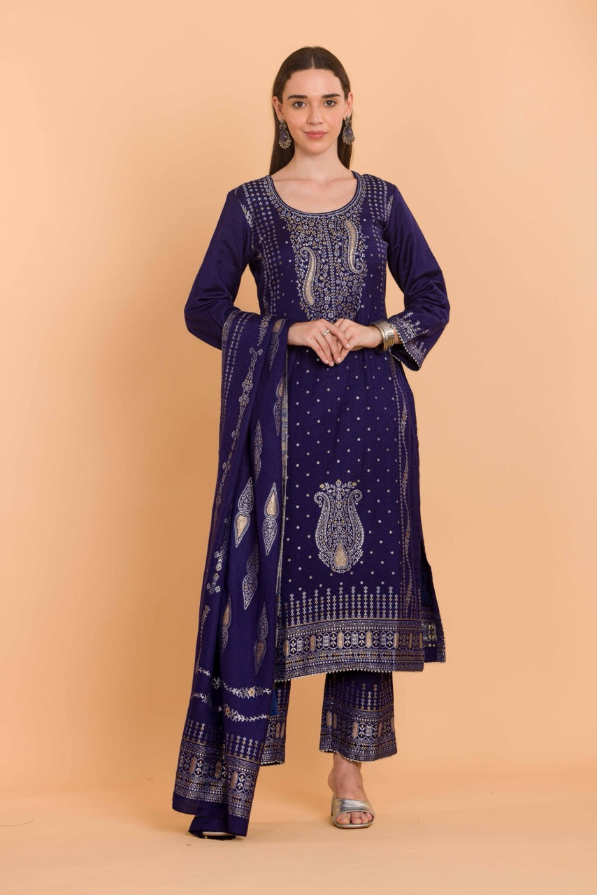 Chand Tare's navy winter suit for women