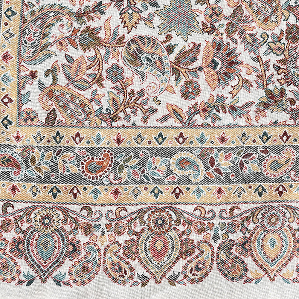 Safaa Viscose Acrylic Fabric Women's White Shawl